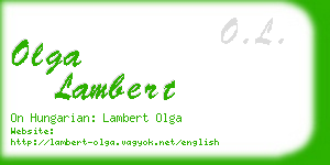 olga lambert business card